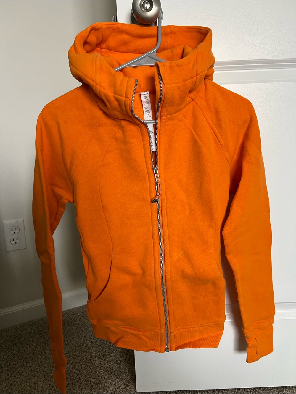 Lululemon Full Zip Scuba in Vivid Amber